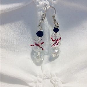 Beaded Snowmen earrings